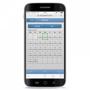 time72-Smartphone Bildschirm